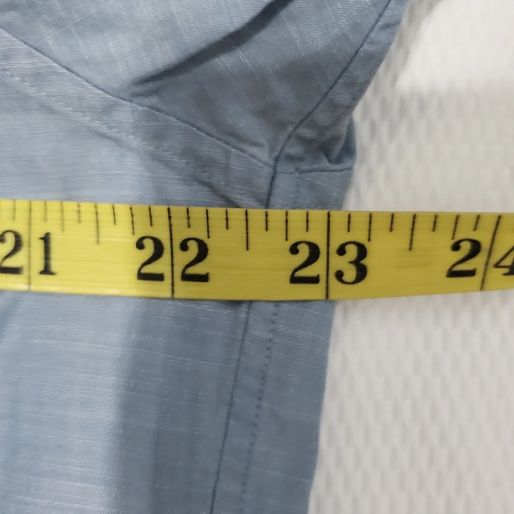 J. Crew Cotton Chambray Short Sleeve Button Down Shirt Mens Medium